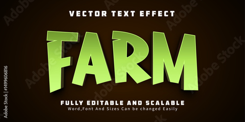 Farm editable text effect 