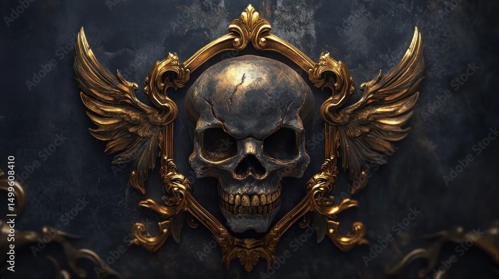 Ornate skull emblem Ornate skull emblem