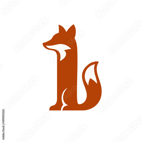 The Fox and Letter I Logo Icon Symbol Emblem