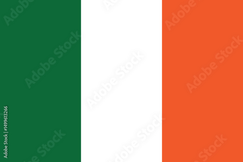 Fotografie Ireland flag vector illustration