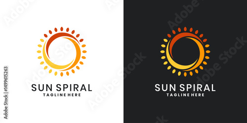 Sun logo vector design template