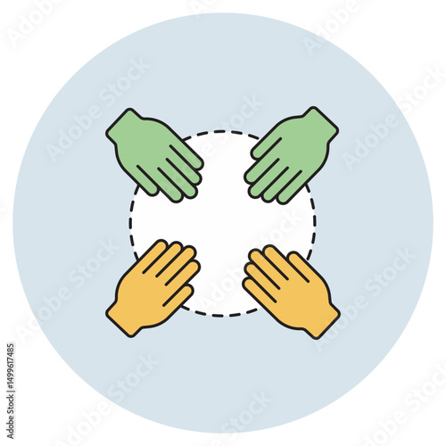 Collaborative Work icon, Stronger Together Unlocking the Power of Collaborative Work, Team Synergy Driving Success Through Collaboration, vector