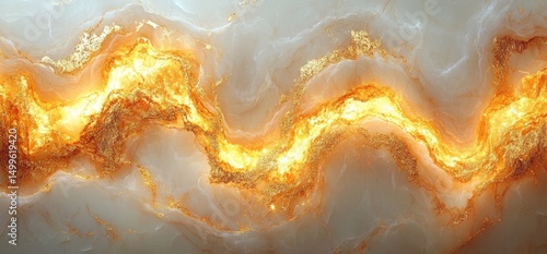 Abstract marble texture with golden veins