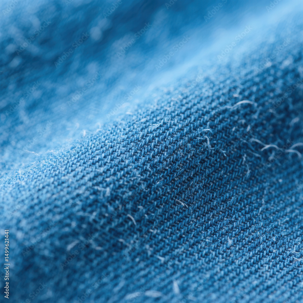 Indigo Denim Background: Close-Up of Woven Cotton Indigo Denim Background: Close-Up of Woven Cotton