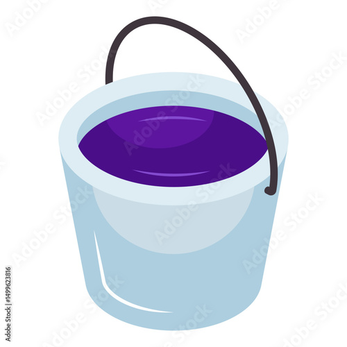 An icon design of bucket 