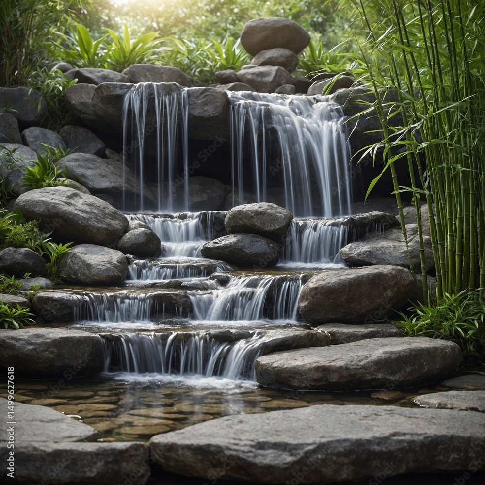 Obraz premium small waterfall in the forest