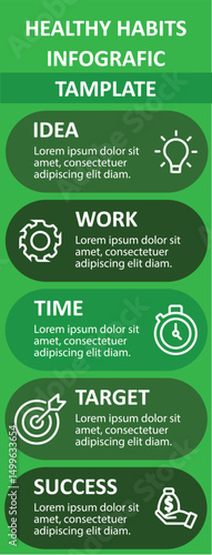 Editable Vector Infographic with Business Concepts, Paper Art Decorations, and Tag Designs