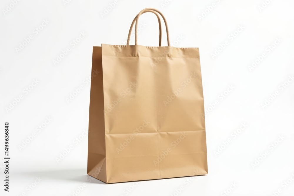 Brown kraft paper shopping bag, isolated studio shot, shot, recyclable Brown kraft paper shopping bag, isolated studio shot, shot, recyclable