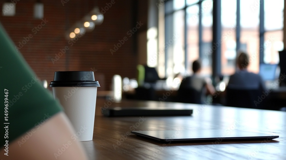 Obraz premium Coffee Break with Modern Office.