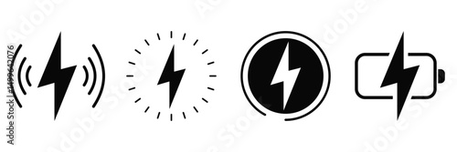 Free Download Wireless Charger Icon Set – Vector Symbols of Charging, Battery, and Power Technology - GFXLoad