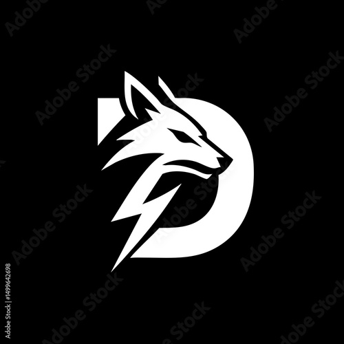 The Fox and Letter D Logo Icon Symbol Emblem