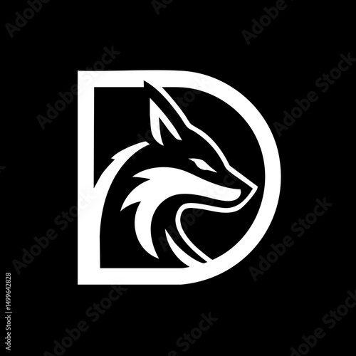 The Fox and Letter D Logo Icon Symbol Emblem