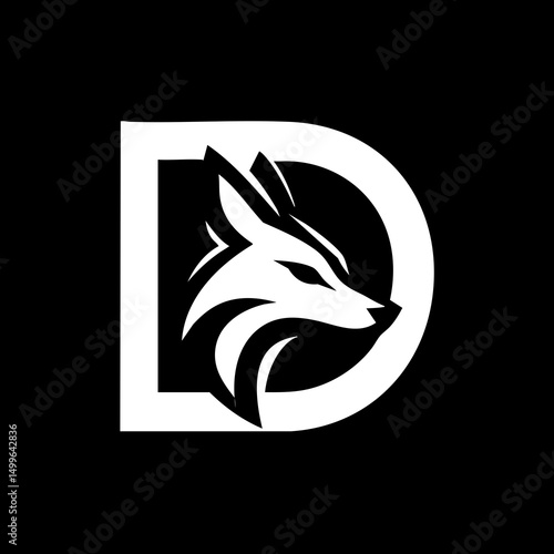 The Fox and Letter D Logo Icon Symbol Emblem