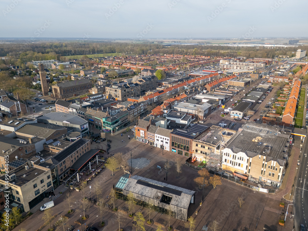 Obraz premium Aerial drone photo of Emmeloord in Flevoland, the Netherlands.