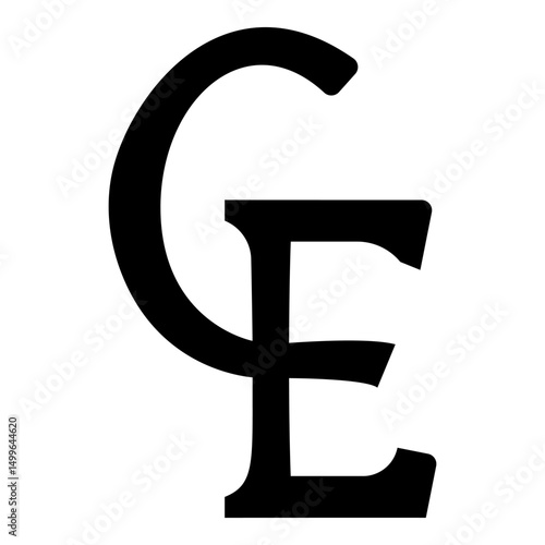 ECU European Currency Unit symbol euro-currency sign euro currency icon black color vector illustration image flat style