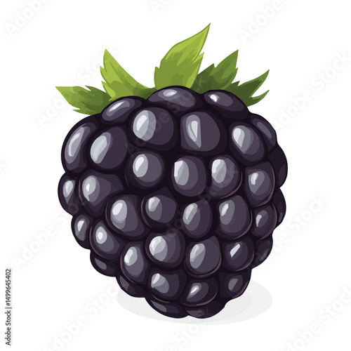 My Simple flat 2D icon whole blackberry isolated on transparent background, vector, flat design, animation design, simple flat 2D icon, minimalist design, clipart