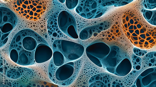 Vibrant abstract texture showcasing colorful organic shapes.