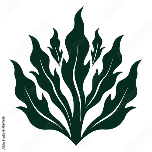 Kelp silhouette icon on white background