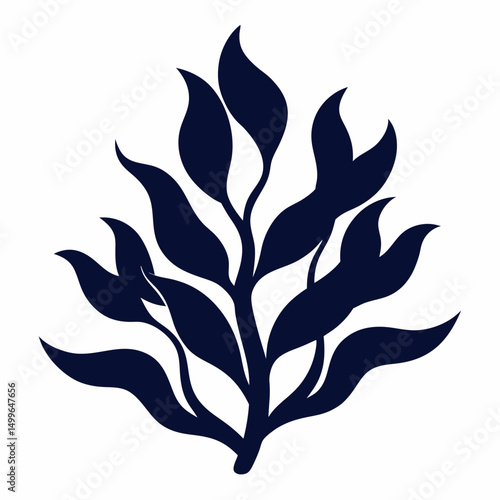 Kelp silhouette icon on white background