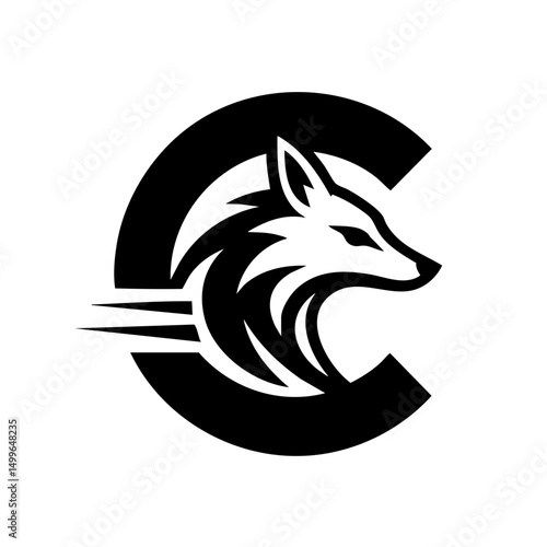 The Fox and Letter C Logo Icon Symbol Emblem