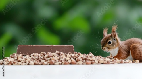 Red Squirrel Chocolate Nuts Treat.