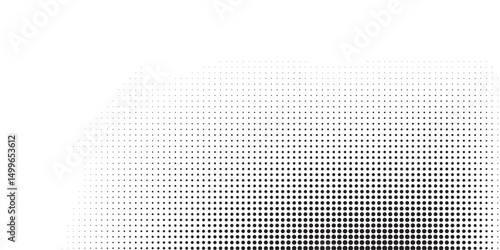 Wave halftone pattern. Halftone dots background. Vector