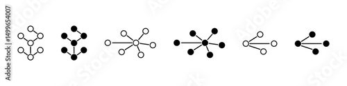 Networking icon. Network vector set. Connection team structure icon set. Group connect line design sign. Network sharing icon set.