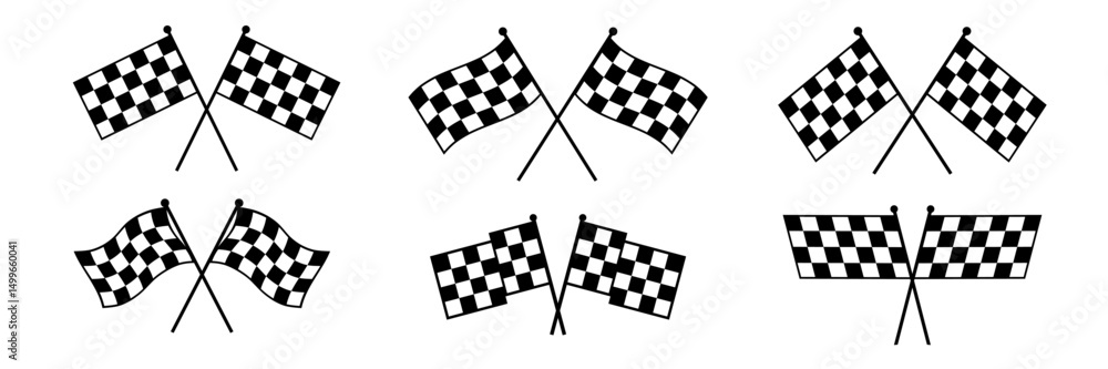 Fototapeta premium Checkered flag. Checkered flags vector