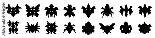 Rorschach test vector. Rorschach inkblots