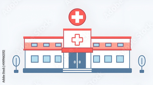 hospital glyph icon