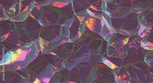 Abstract Iridescent Crystal Background Digital Texture for Design