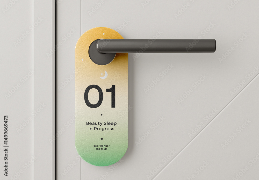 Door Hanger Mockup – Realistic PSD Template Featuring Hanging Tag on ...