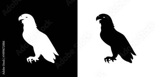 Eagle icon. Animal icon. Land animals. Sea beast. Insect icon. Black icon. Silhouette.
