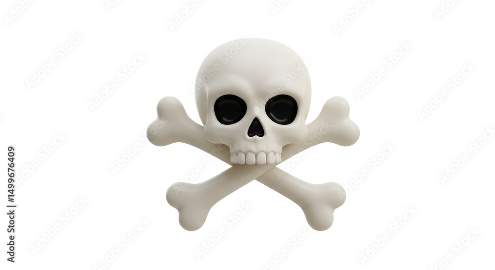 Isolated Skull and Crossbones Isolated Skull and Crossbones