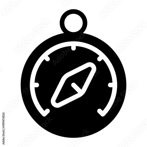 Free Download compass glyph icon - GFXLoad