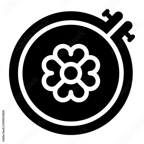 Cross stitch glyph icon