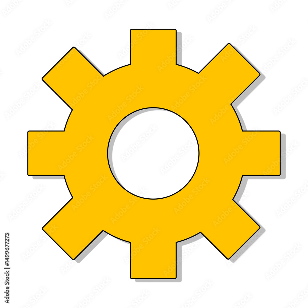 yellow gear icon yellow gear icon