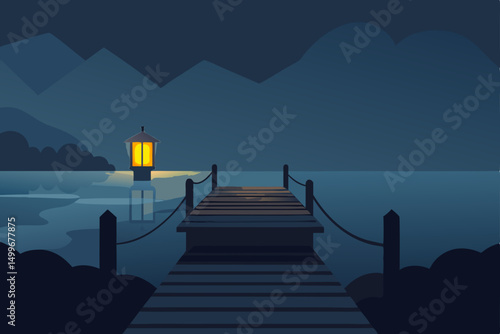 silhouette of a man standing on a pier