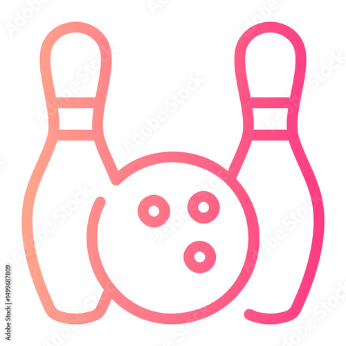bowling gradient icon