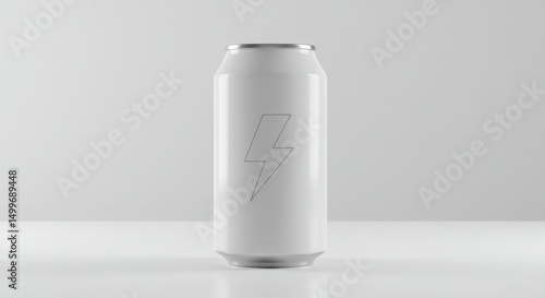 Wallpaper Mural Clean White Energy Drink Can Mockup Perfect for Branding Designs Torontodigital.ca