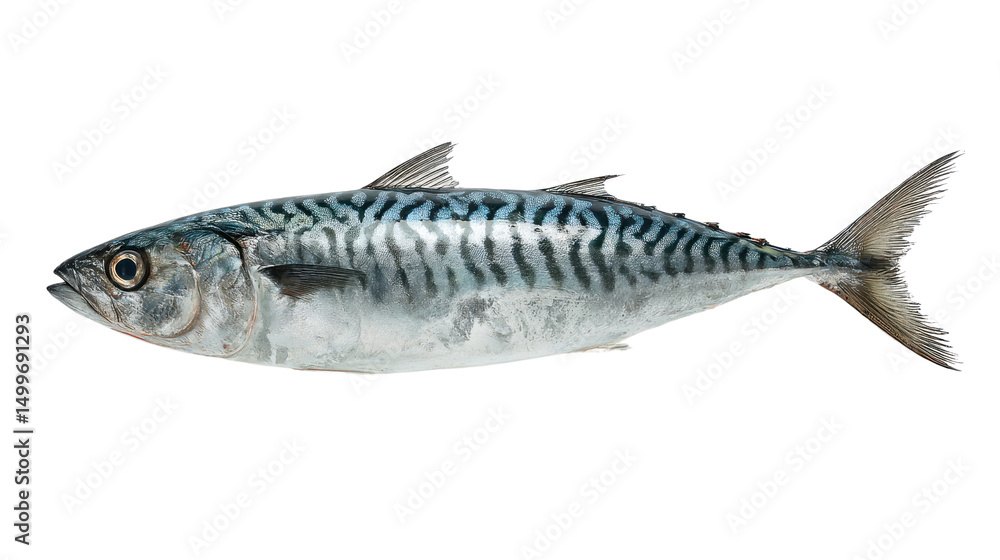 Atlantic Mackerel: A vibrant image showcasing the Atlantic mackerel, displaying the beauty of this popular fish with its sleek body and unique markings. Atlantic Mackerel: A vibrant image showcasing the Atlantic mackerel, displaying the beauty of this popular fish with its sleek body and unique markings.