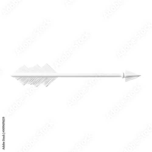 Minimal Arrow with a Crisp Structure in Pure Isolated on Transparent Background