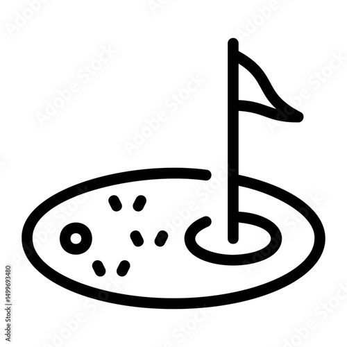birdie line icon