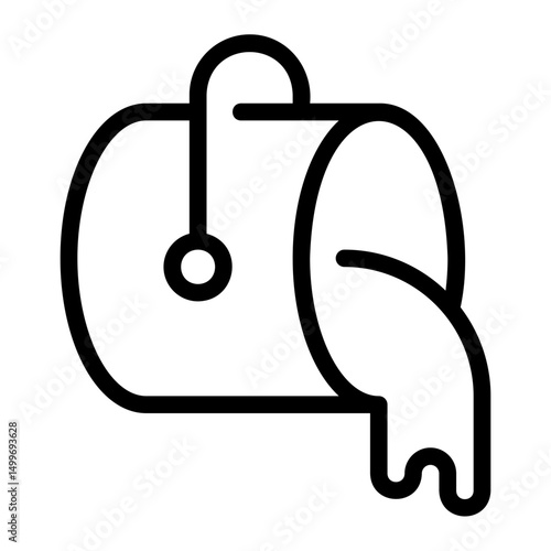 paint bucket line icon