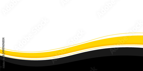 Abstract black and yellow wavy business background. Vector illustration eps10.