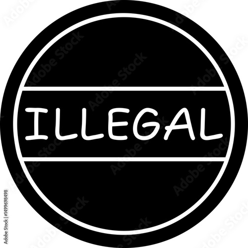 Illegal Sign Icon