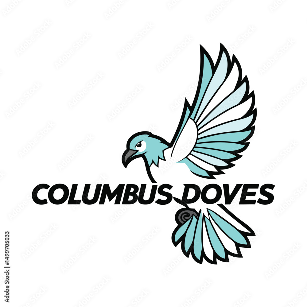 Fototapeta premium Flying Eagle Mascot Logo with Sports Team Text – Vector Emblem Design .