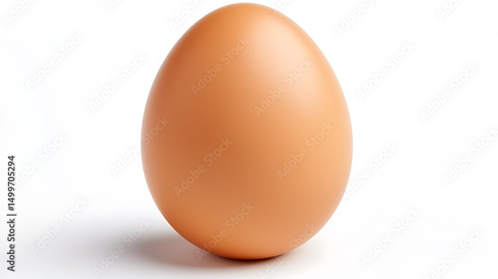 Single Chicken Egg on White Single Chicken Egg on White