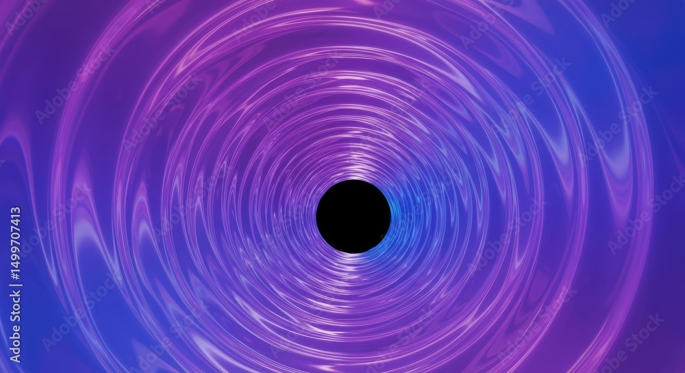 Obraz premium Abstract Purple Swirling Vortex Tunnel Background Digital Art Modern Design