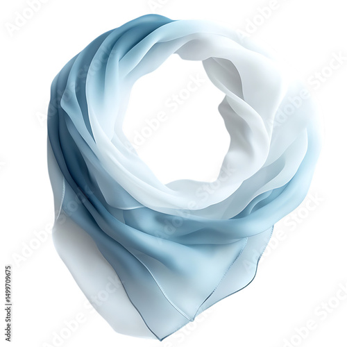 Elegant Cooling Bandana with a Soft High Tech Fabric Isolated on Transparent Background